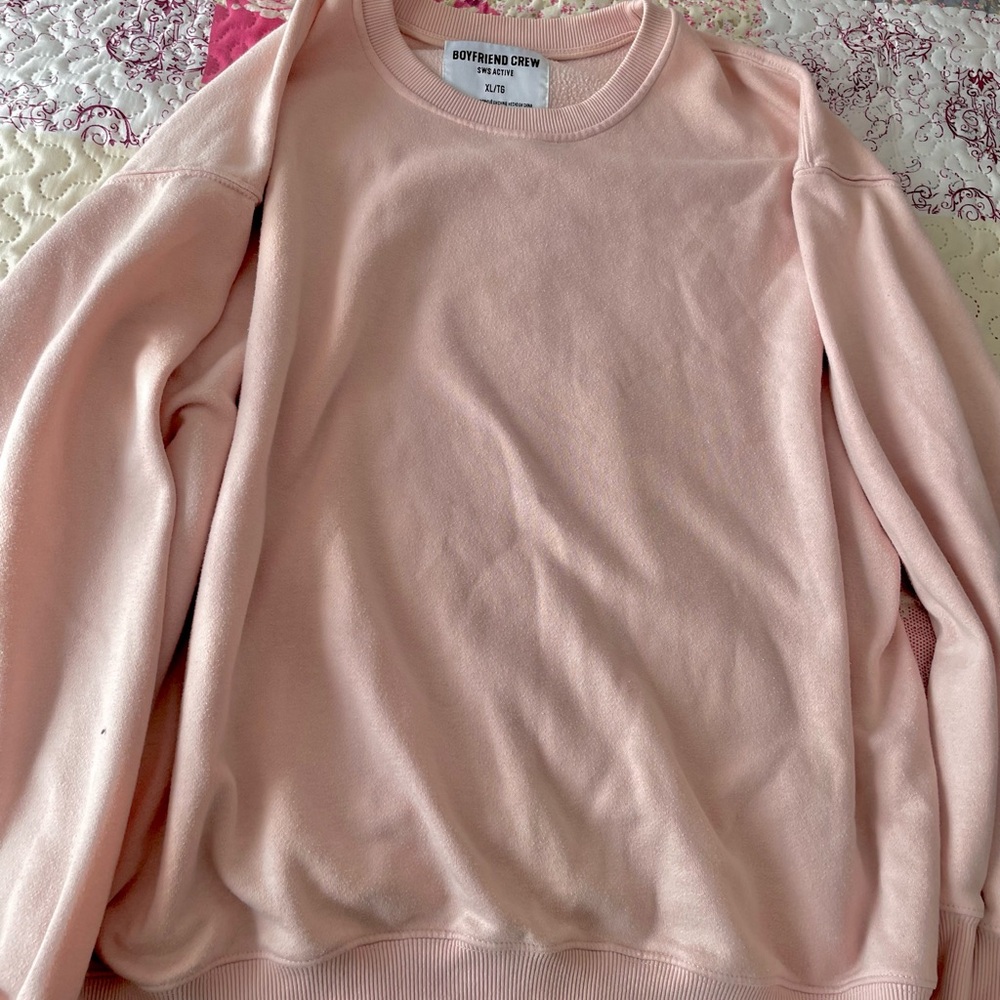 Pink women's boyfriend sweatshirt
